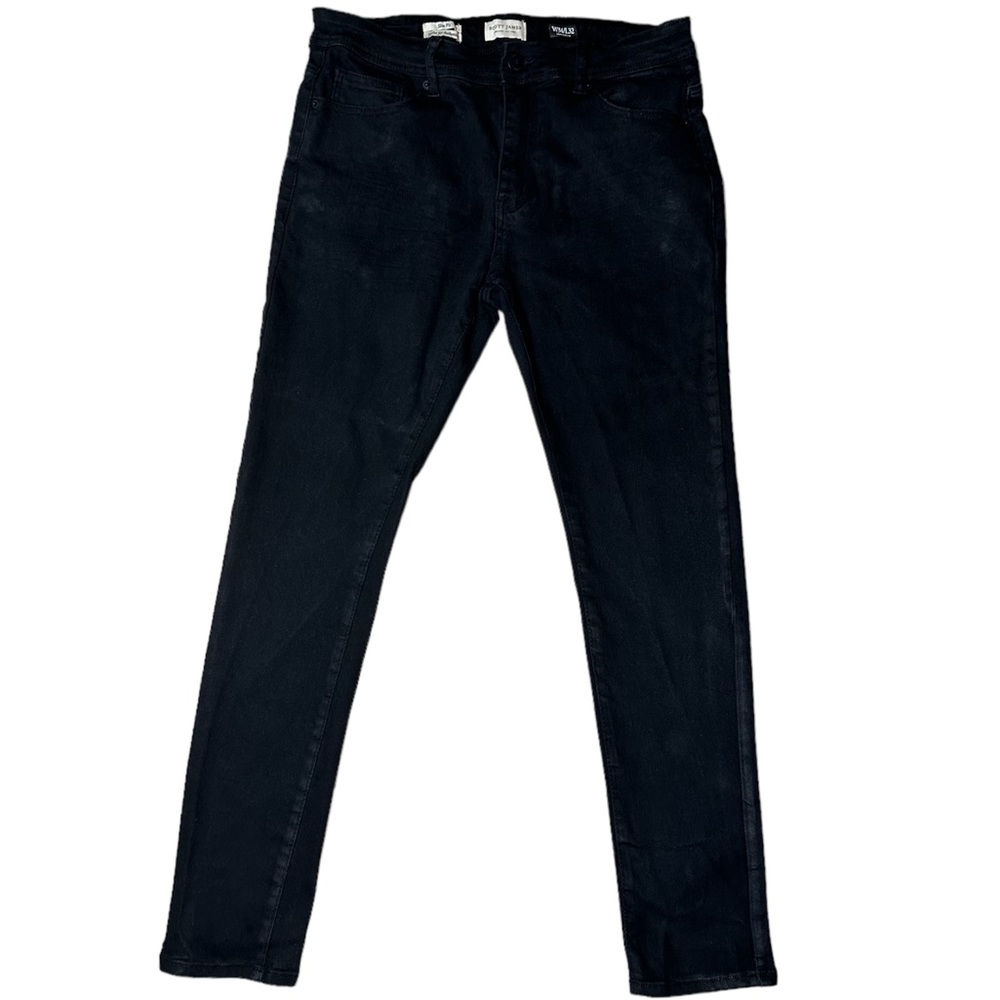 Scott James Men's Black Jeans Slim Fit Denim Pants Stretch Waist 34